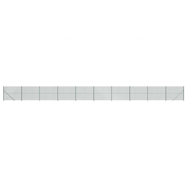 Maschendrahtzaun mit Bodenflansch Grün 1,6x25 m