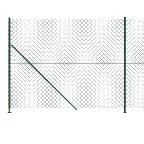 Maschendrahtzaun mit Bodenflansch Grün 2,2x25 m