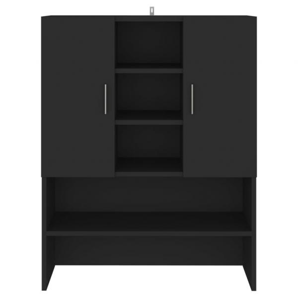 Waschmaschinenschrank Schwarz 70,5x25,5x90 cm