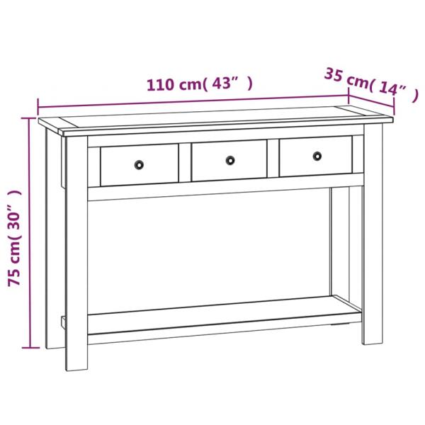 Konsolentisch 110x35x75 cm Massivholz Eiche