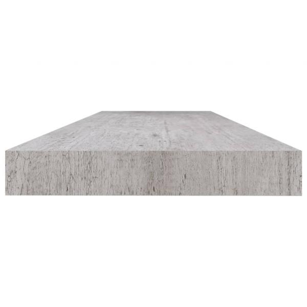 Schweberegale 4 Stk. Betongrau 120x23,5x3,8 cm MDF