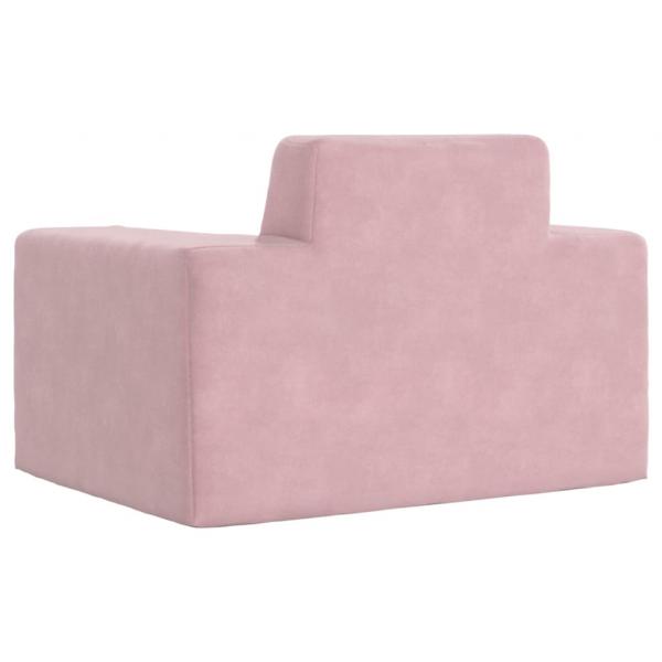 Kindersofa Rosa Weich Plüsch