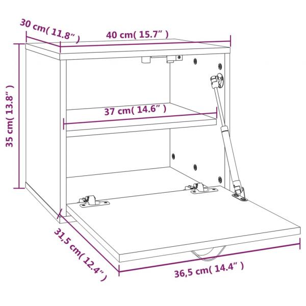 Wandschrank Honigbraun 40x30x35 cm Massivholz Kiefer