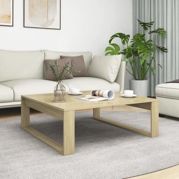 ARDEBO.de - Couchtisch Sonoma-Eiche 100x100x35 cm Holzwerkstoff