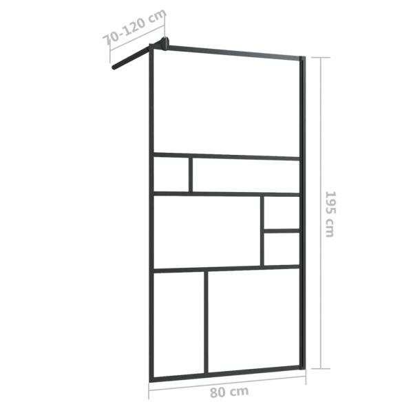 Duschwand für Begehbare Dusche mit Klarem ESG Glas 80x195 cm