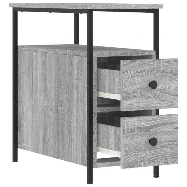 Nachttische 2 Stk. Grau Sonoma 30x60x60 cm Holzwerkstoff