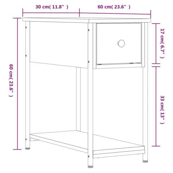 Nachttische 2 Stk. Braun Eichen-Optik 30x60x60 cm Holzwerkstoff