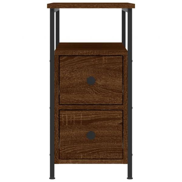 Nachttische 2 Stk. Braun Eichen-Optik 30x60x60 cm Holzwerkstoff