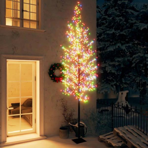 ARDEBO.de - Weihnachtsbaum 1200 LEDs Buntes Licht Kirschblüten 400 cm