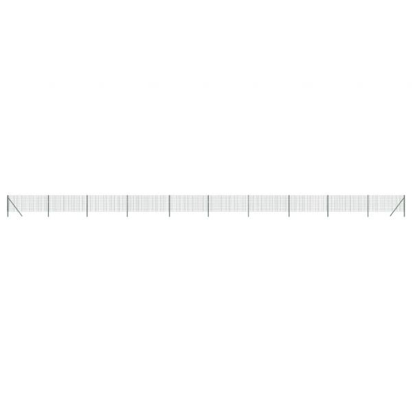 Maschendrahtzaun Grün 0,8x25 m Verzinkter Stahl