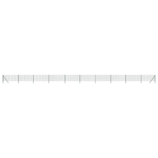 Maschendrahtzaun Grün 1,1x25 m Verzinkter Stahl