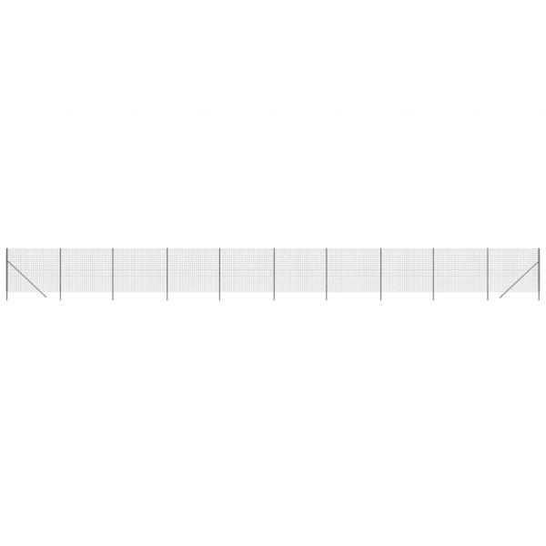 Maschendrahtzaun Anthrazit 1,8x25 m Verzinkter Stahl