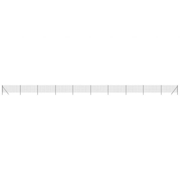 Maschendrahtzaun Anthrazit 1,1x25 m Verzinkter Stahl