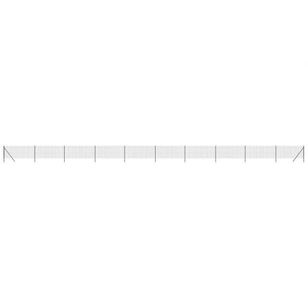 Maschendrahtzaun Anthrazit 1x25 m Verzinkter Stahl