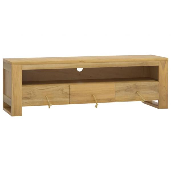 TV-Schrank 110x30x35 cm Massivholz Teak