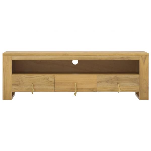 TV-Schrank 110x30x35 cm Massivholz Teak