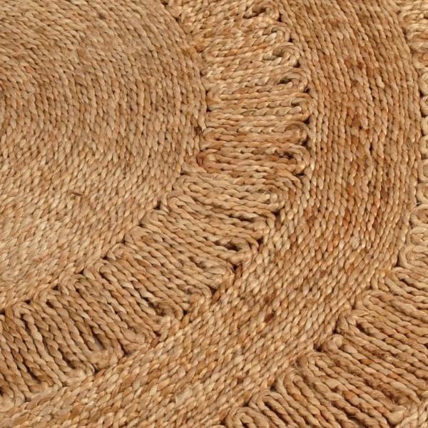 Teppich Jute Handgeflochten 120 cm Rund