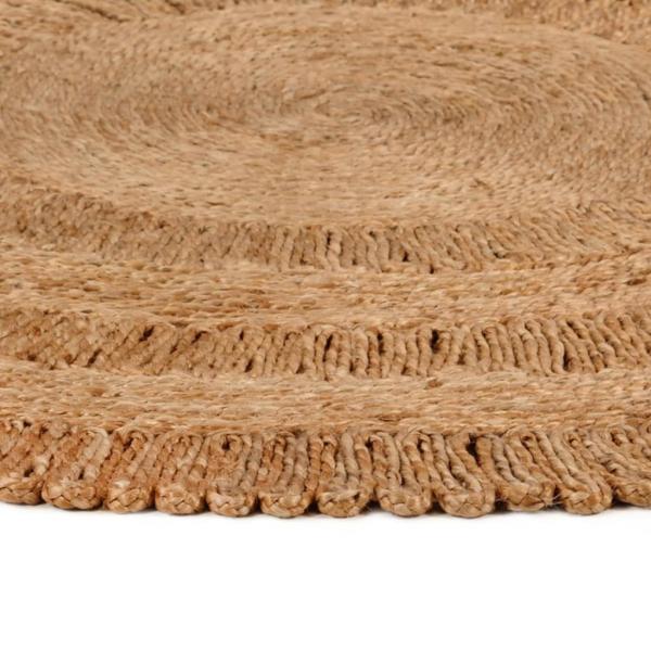 Teppich Jute Handgeflochten 150 cm Rund