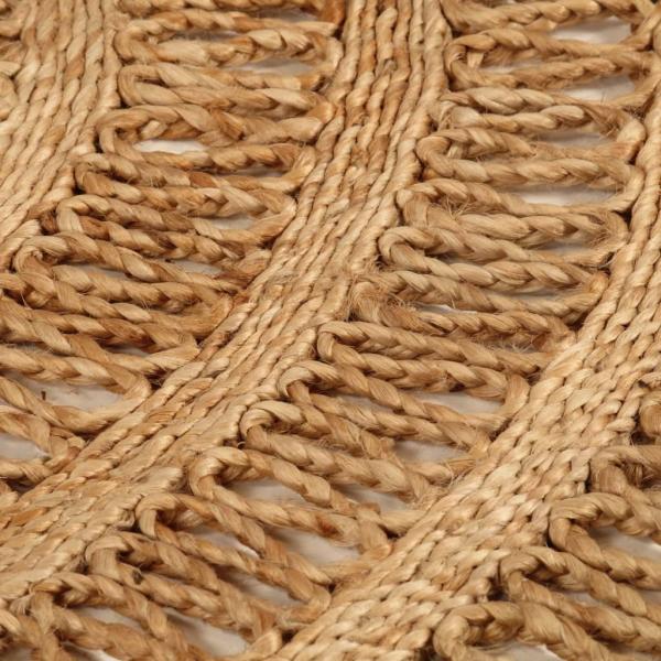 Teppich Jute Handgeflochten 90 cm Rund