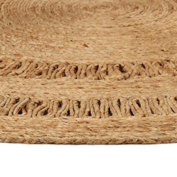 Teppich Jute Handgeflochten 120 cm Rund