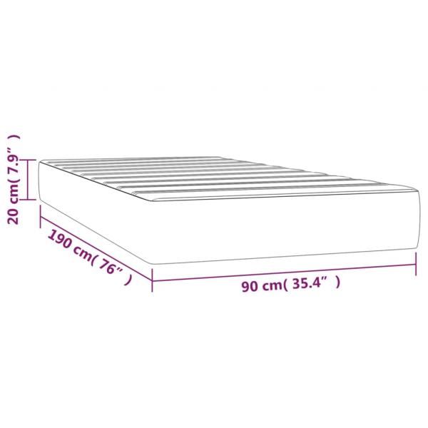 Taschenfederkernmatratze Schwarz 90x190x20 cm Stoff