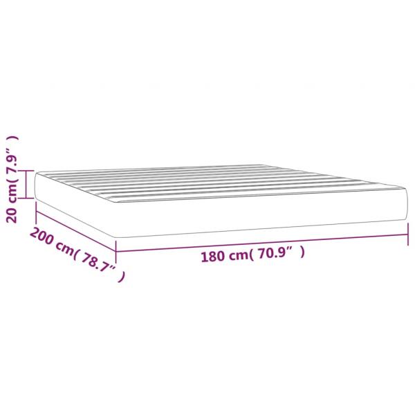 Taschenfederkernmatratze Dunkelbraun 180x200x20 cm Stoff