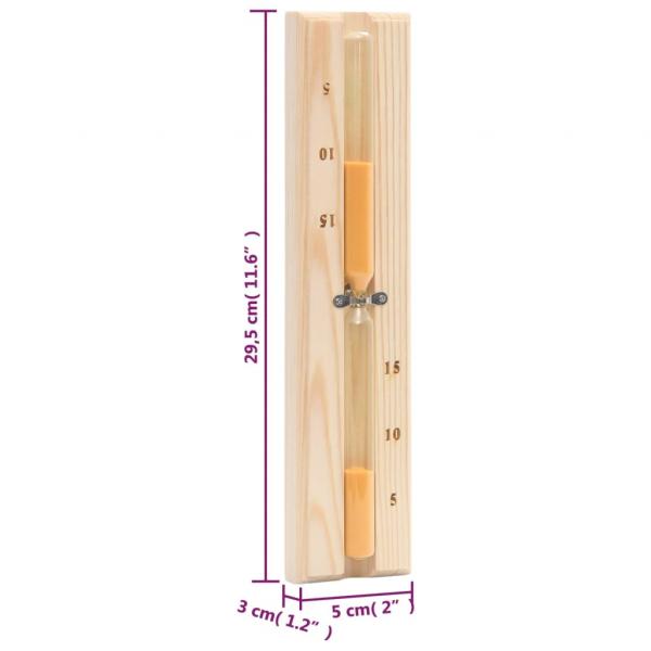 2-in-1 Sauna-Hygrothermograph und Sanduhr Set Massivholz Kiefer