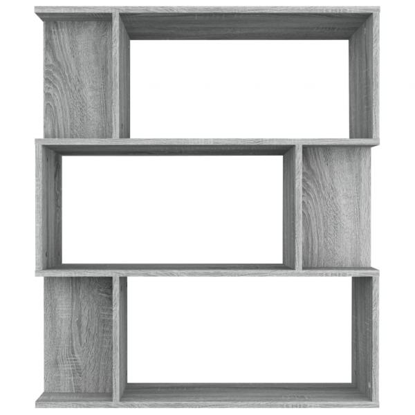 Bücherregal/Raumteiler Grau Sonoma 80x24x96 cm Holzwerkstoff