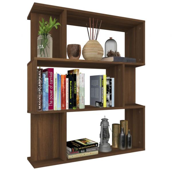 Bücherregal/Raumteiler Braun Eiche 80x24x96 cm Holzwerkstoff