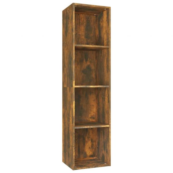 Bücherschrank/TV-Schrank Räuchereiche 36x30x143cm Holzwerkstoff