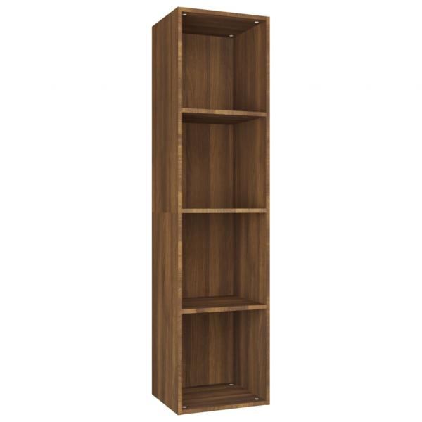 Bücherschrank/TV-Schrank Braun Eichen-Optik 36x30x143 cm