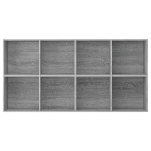 Bücherregal/Sideboard Grau Sonoma 66×30×130 cm Holzwerkstoff