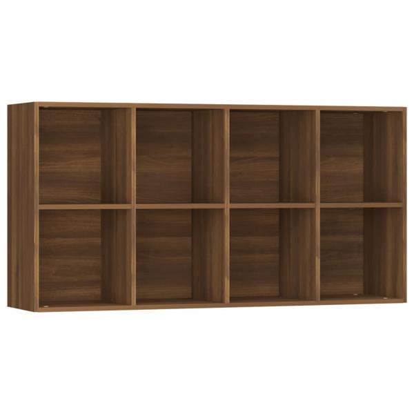 Bücherregal/Sideboard Braun Eiche 66×30×130 cm Holzwerkstoff