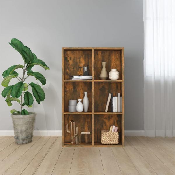 ARDEBO.de - Bücherregal/Sideboard Räuchereiche 66x30x98 cm Holzwerkstoff