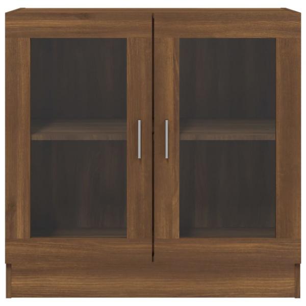 Vitrinenschrank Braun Eichen-Optik 82,5x30,5x80cm Holzwerkstoff