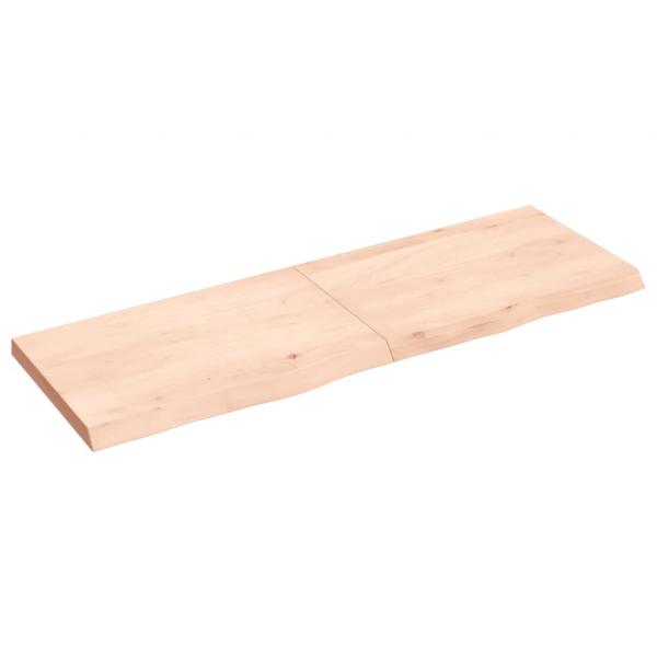 ARDEBO.de - Wandregal 120x40x(2-4) cm Massivholz Eiche Unbehandelt