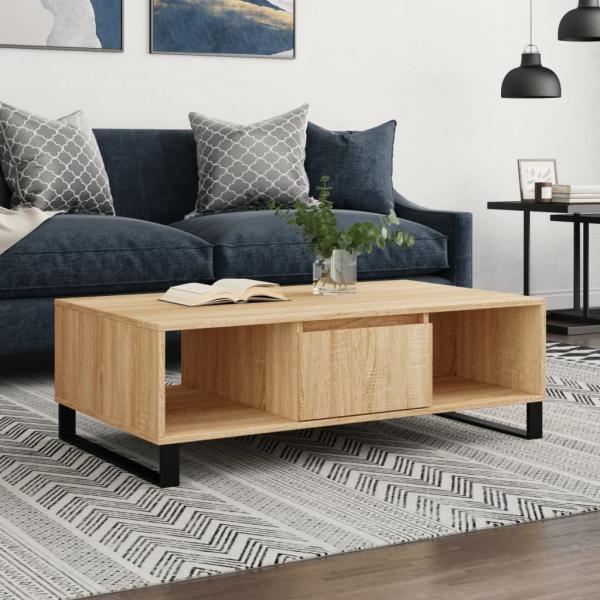 ARDEBO.de - Couchtisch Sonoma-Eiche 104x60x35 cm Holzwerkstoff