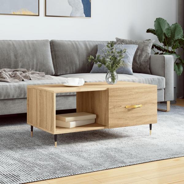 ARDEBO.de - Couchtisch Sonoma-Eiche 90x50x40 cm Holzwerkstoff