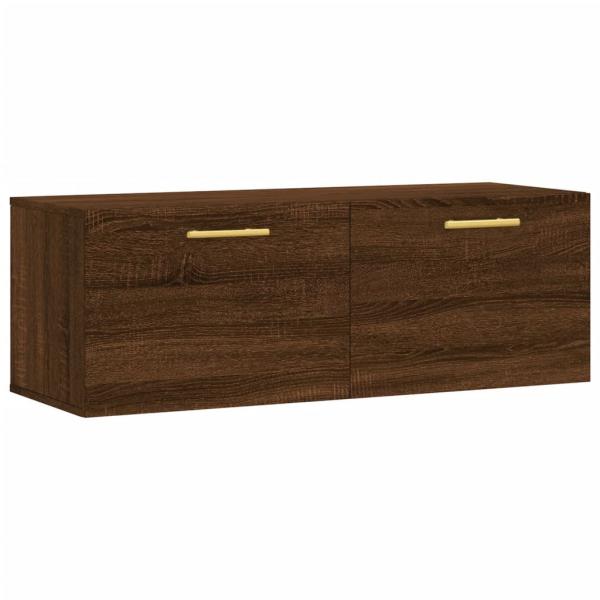 Wandschrank Braun Eichen-Optik 100x36,5x35 cm Holzwerkstoff