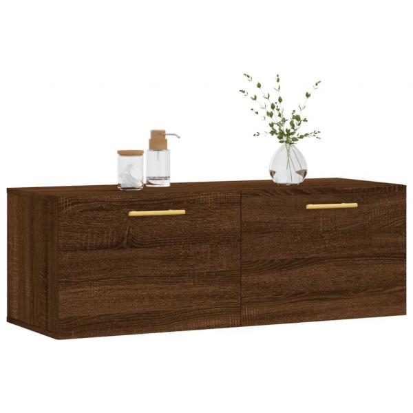 Wandschrank Braun Eichen-Optik 100x36,5x35 cm Holzwerkstoff