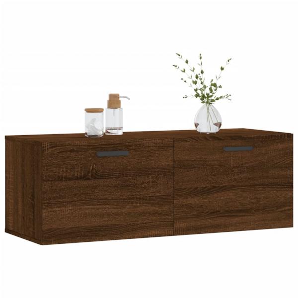 Wandschrank Braun Eichen-Optik 100x36,5x35 cm Holzwerkstoff