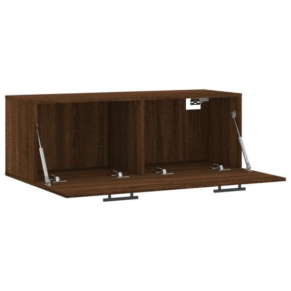 Wandschrank Braun Eichen-Optik 100x36,5x35 cm Holzwerkstoff