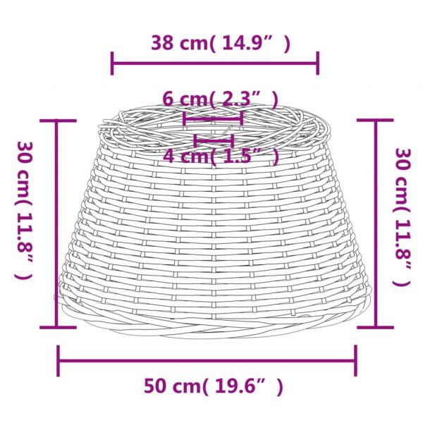 Lampenschirm Braun Ø50x30 cm Korbweide