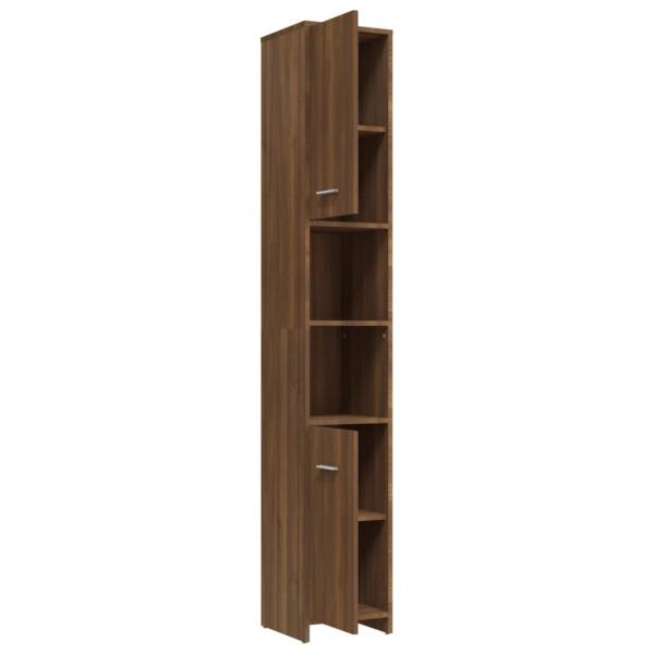 Badezimmerschrank Braun Eichen-Optik 30x30x183,5 cm