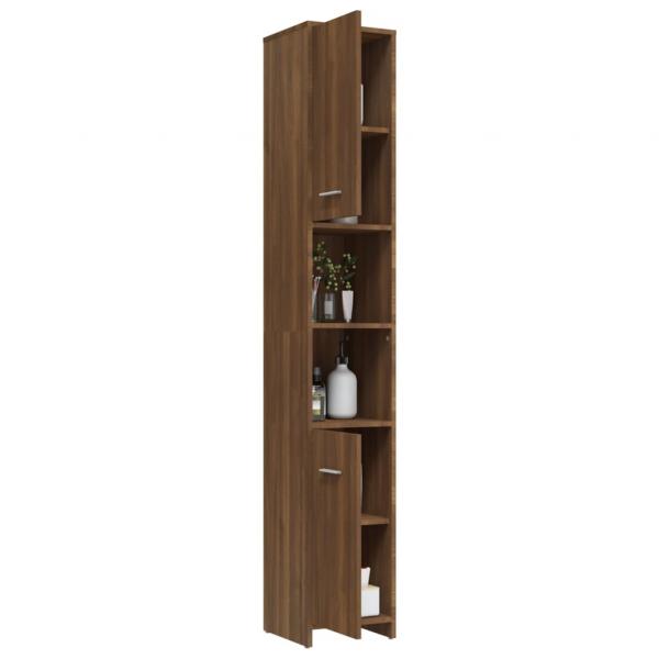 Badezimmerschrank Braun Eichen-Optik 30x30x183,5 cm