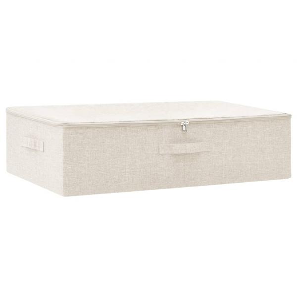 Aufbewahrungsbox Stoff 70x40x18 cm Creme