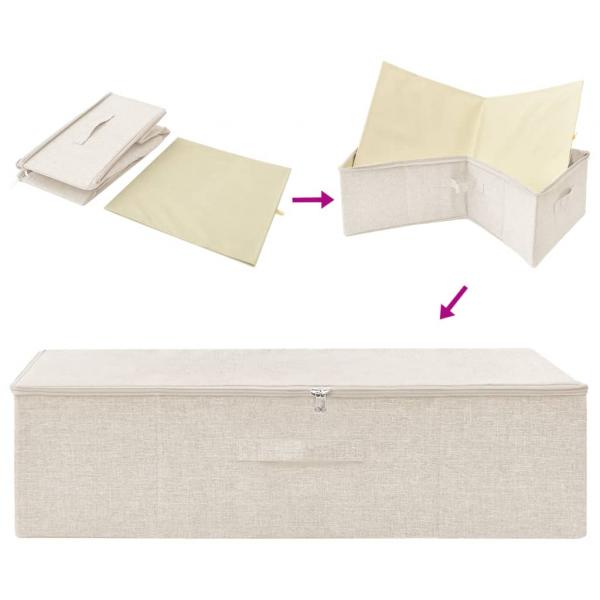 Aufbewahrungsbox Stoff 70x40x18 cm Creme