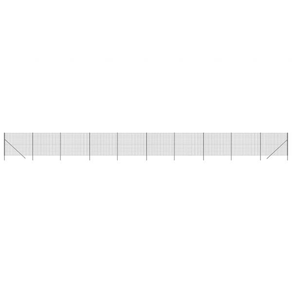 Maschendrahtzaun Anthrazit 1,8x25 m Verzinkter Stahl