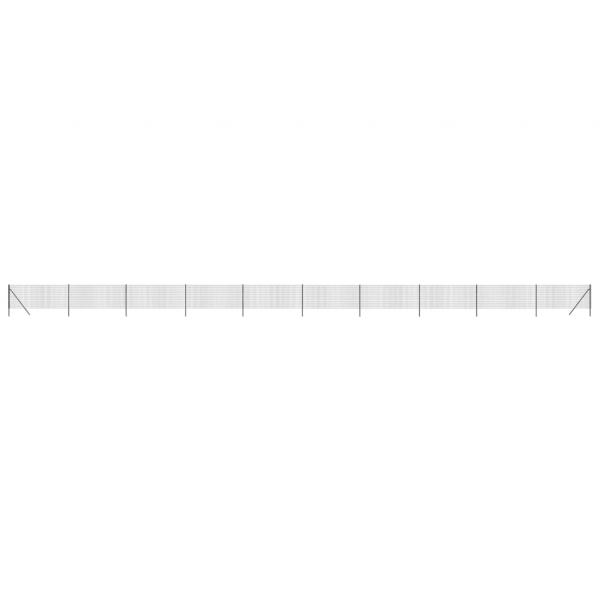 Maschendrahtzaun Anthrazit 0,8x25 m Verzinkter Stahl