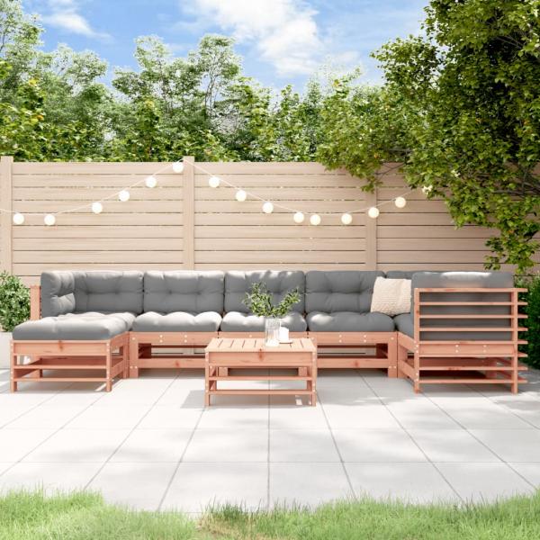 ARDEBO.de - 8-tlg. Garten-Lounge-Set mit Kissen Massivholz Douglasie